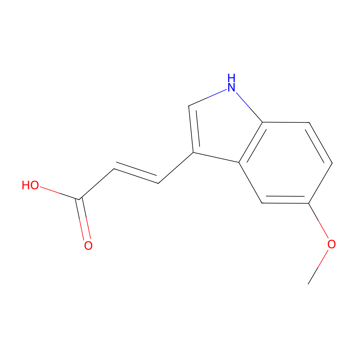 (E)-3-(5-Methoxy-1H-indol-3-YL)acrylic acid molecular structure, CAS 1402072-52-9