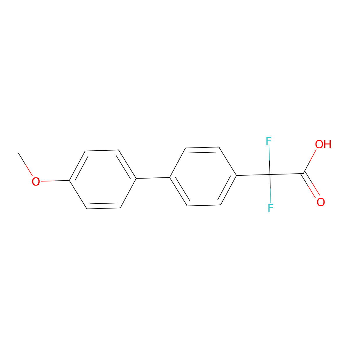 Difluoro-(4'-methoxy-biphenyl-4-yl)-acetic acid molecular structure, CAS 1402084-40-5