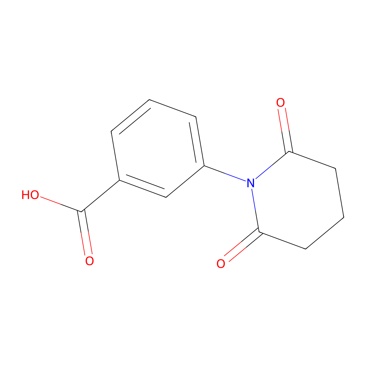 3-(2,6-Dioxopiperidin-1-yl)benzoic acid molecular structure, CAS 140213-08-7