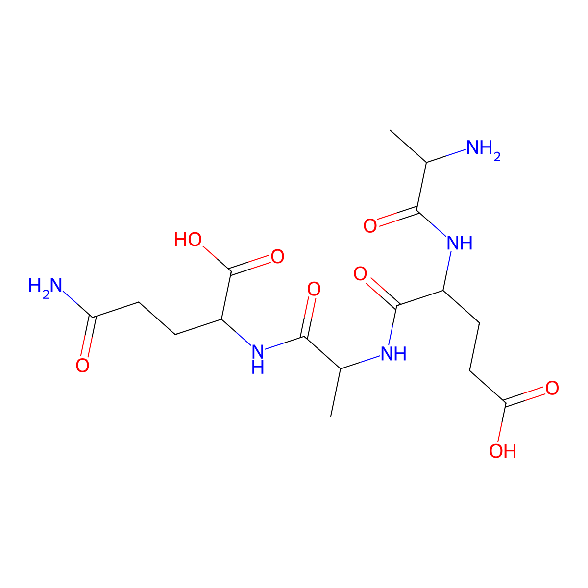 L-Alanyl-L-alpha-glutamyl-L-alanyl-L-glutamine molecular structure, CAS 1402135-14-1