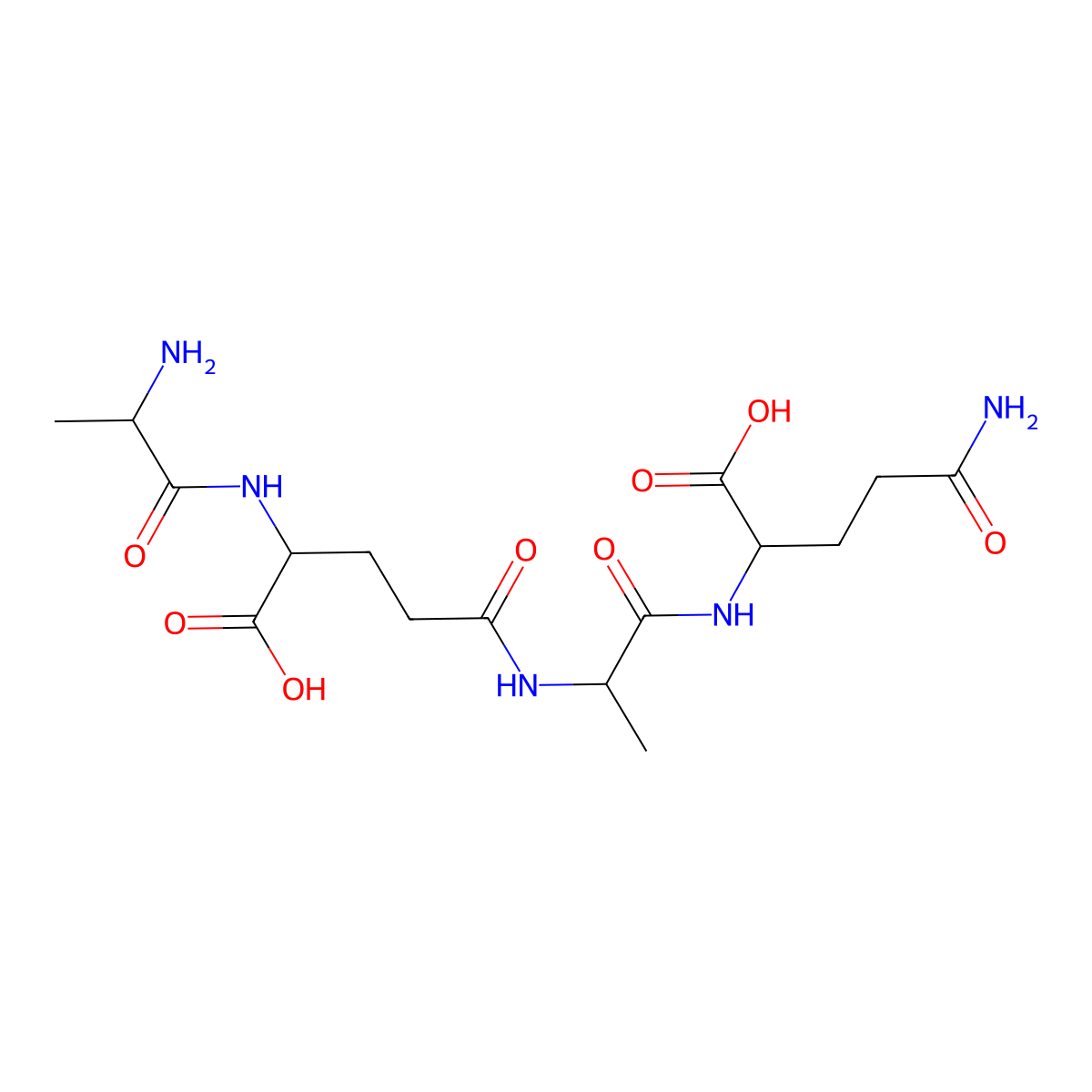 L-Alanyl-L-gamma-glutamyl-L-alanyl-L-glutamine molecular structure, CAS 1402135-16-3