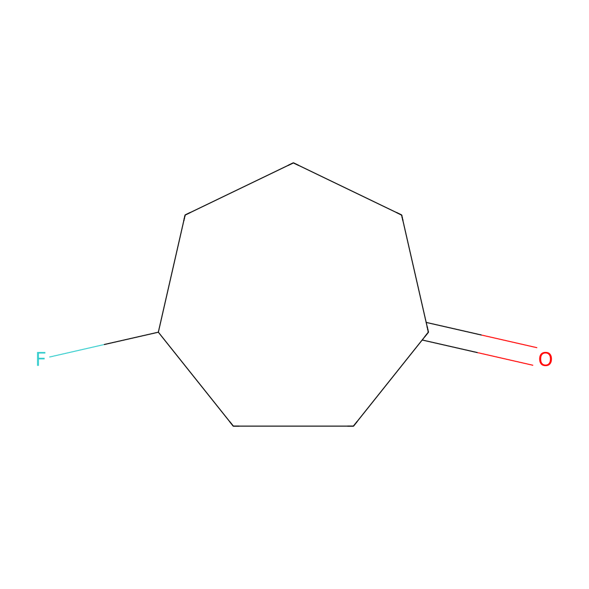 4-Fluorocycloheptan-1-one molecular structure, CAS 1402142-74-8