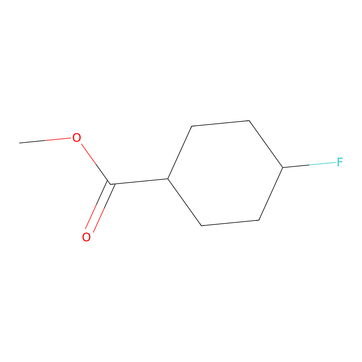 Methyl cis-4-fluorocyclohexanecarboxylate molecular structure, CAS 1402142-78-2