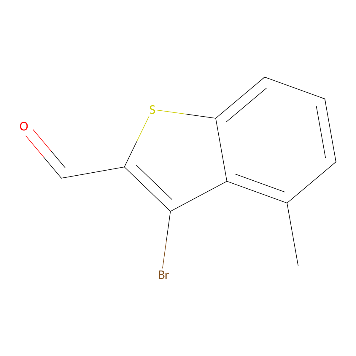 3-Bromo-4-methylbenzo[b]thiophene-2-carbaldehyde molecular structure, CAS 1402144-47-1