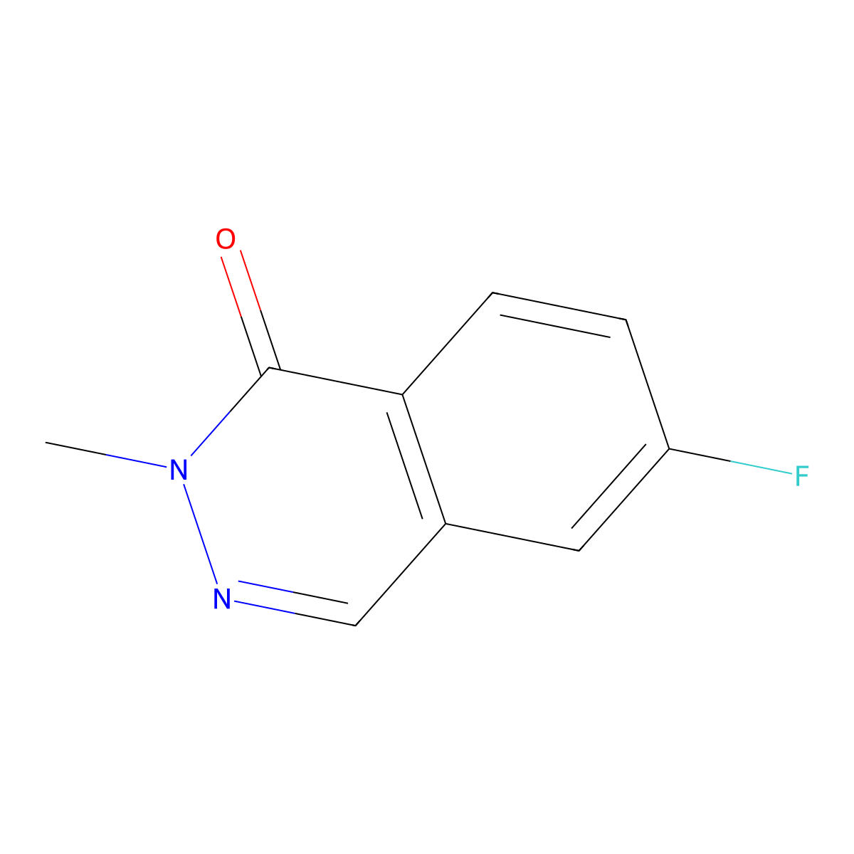6-Fluoro-2-methyl-1,2-dihydrophthalazin-1-one molecular structure, CAS 1402148-05-3