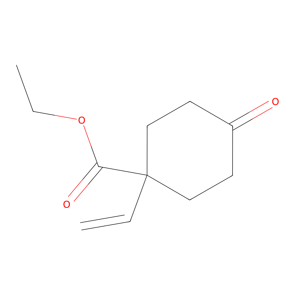Ethyl 4-oxo-1-vinylcyclohexanecarboxylate molecular structure, CAS 1402148-64-4