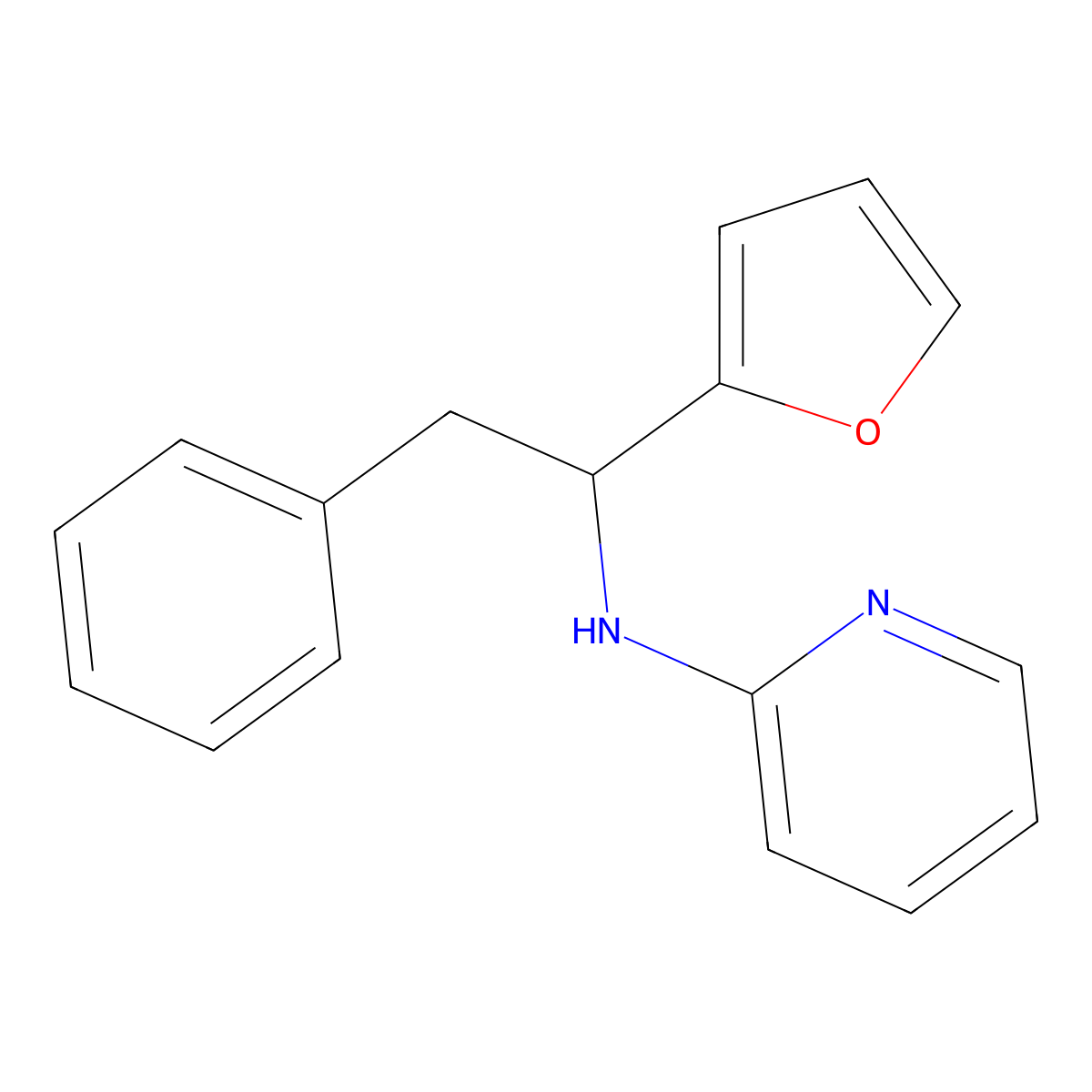 N-(1-(furan-2-yl)-2-phenylethyl)pyridin-2-amine molecular structure, CAS 1402148-76-8