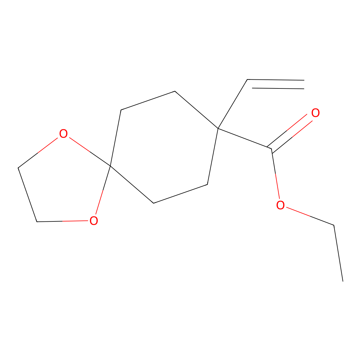 Ethyl 8-vinyl-1,4-dioxaspiro[4.5]decane-8-carboxylate molecular structure, CAS 1402148-86-0