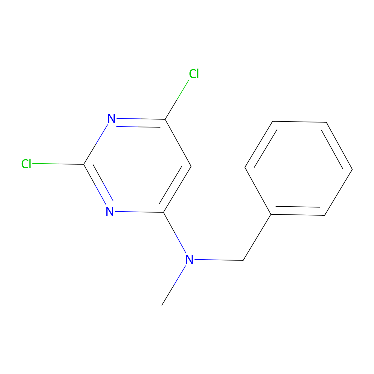 N-benzyl-2,6-dichloro-N-methylpyrimidin-4-amine molecular structure, CAS 1402148-91-7