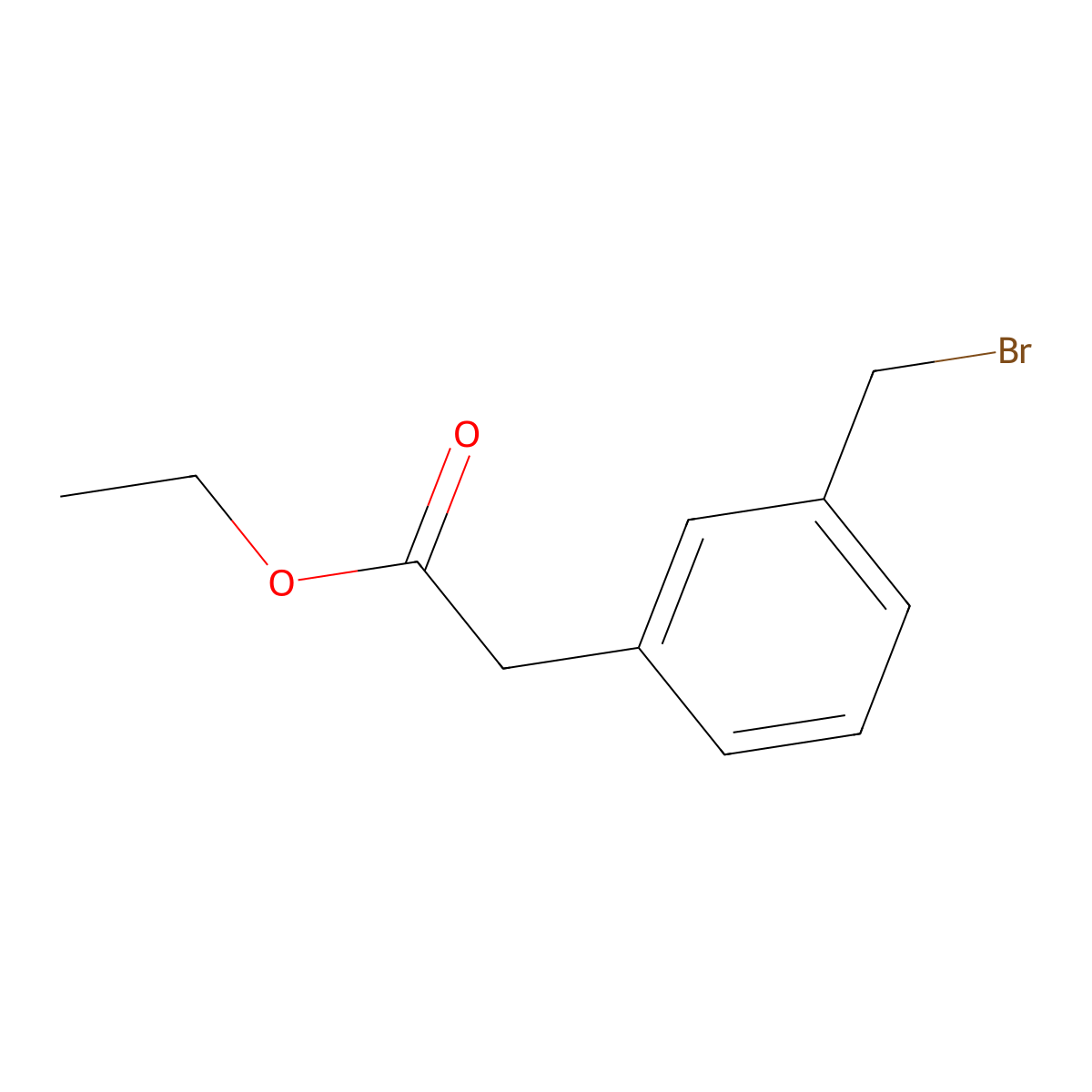 Ethyl 2-(3-(bromomethyl)phenyl)acetate molecular structure, CAS 140215-42-5