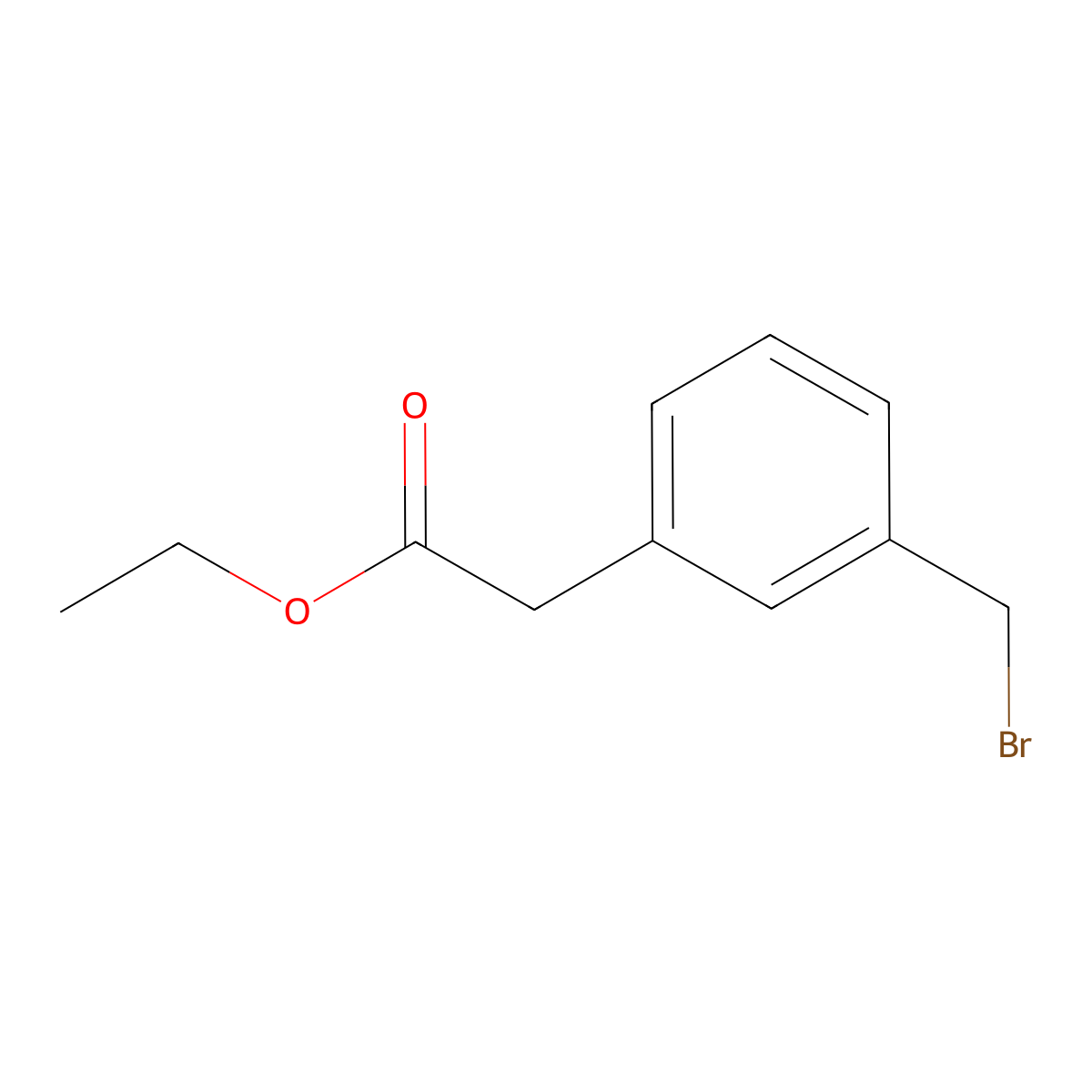 Ethyl 2-(3-(bromomethyl)phenyl)acetate molecular structure, CAS 140215-42-5