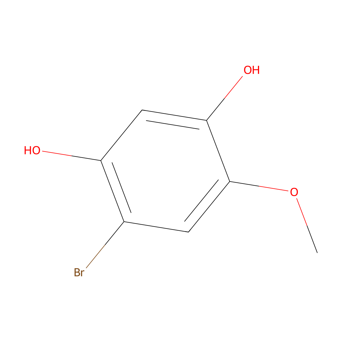 4-Bromo-6-methoxybenzene-1,3-diol molecular structure, CAS 1402158-29-5