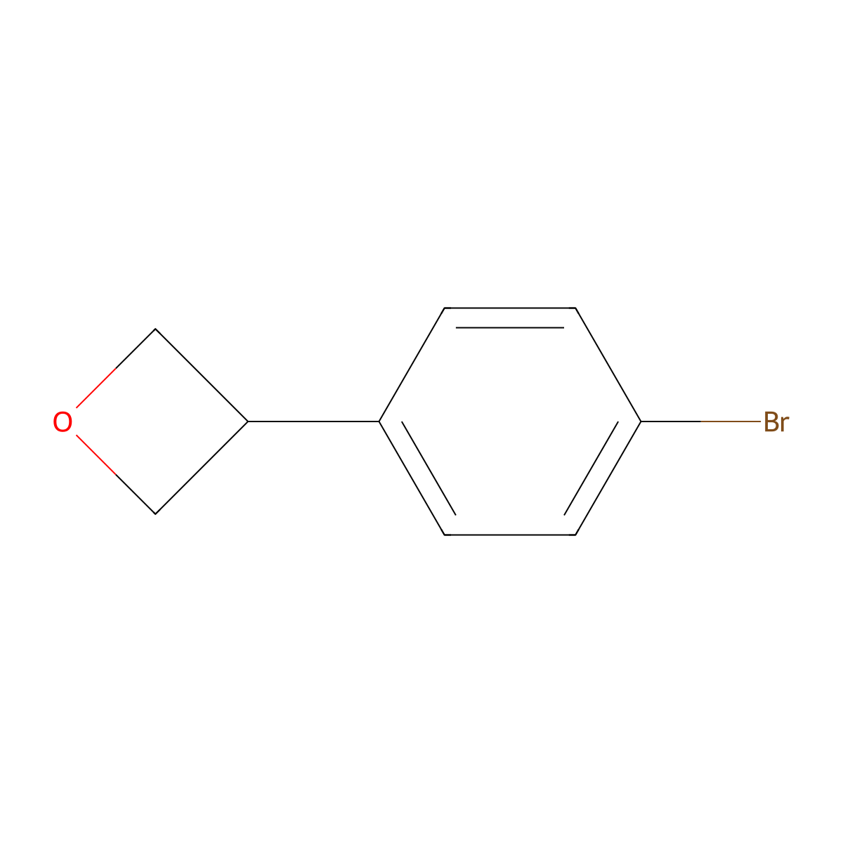 3-(4-Bromophenyl)oxetane molecular structure, CAS 1402158-49-9