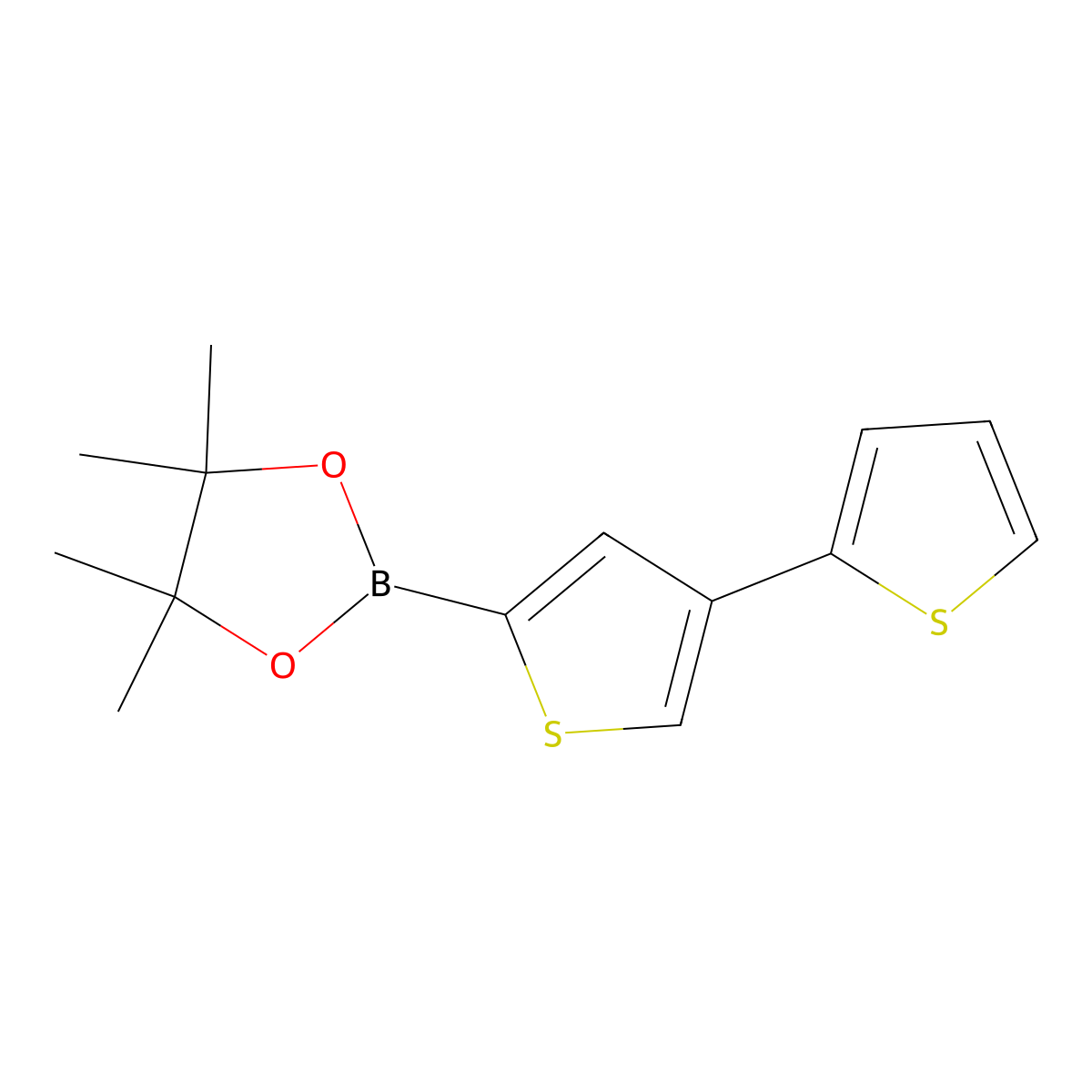 4-(2-Thienyl)thiophene-2-boronic acid pinacol ester molecular structure, CAS 1402166-52-2