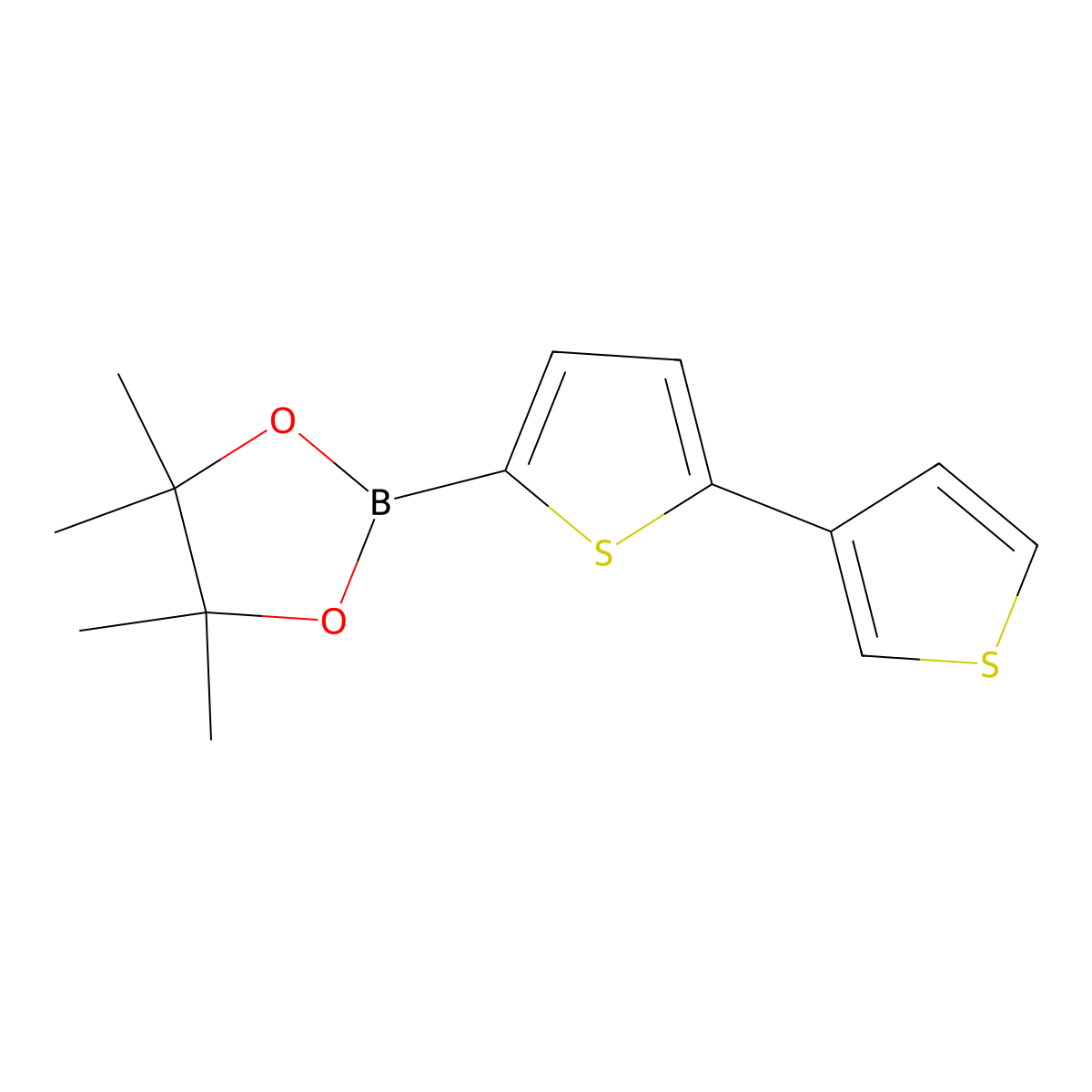 5-(3-Thienyl)thiophene-2-boronic acid pinacol ester molecular structure, CAS 1402166-53-3