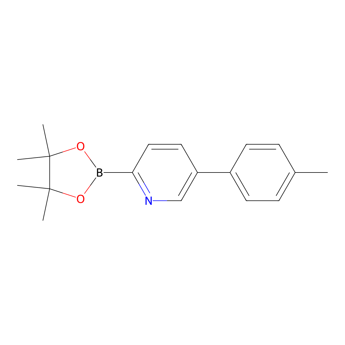 5-(4-Tolyl)pyridine-2-boronic acid pinacol ester molecular structure, CAS 1402166-78-2