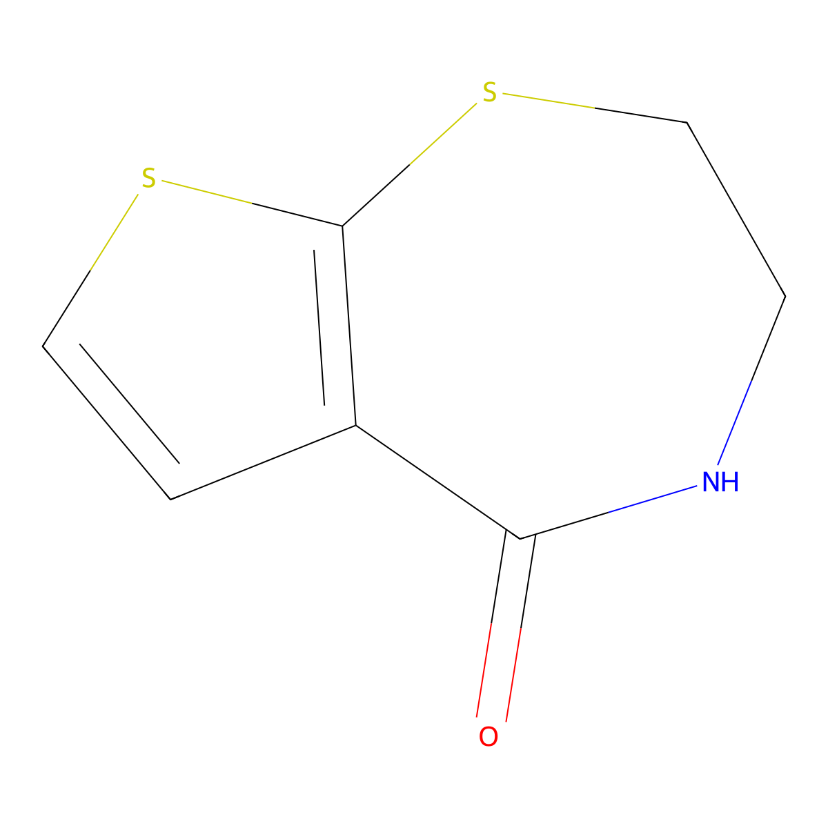 3,4-dihydrothieno[3,2-f][1,4]thiazepin-5(2H)-one molecular structure, CAS 140217-07-8