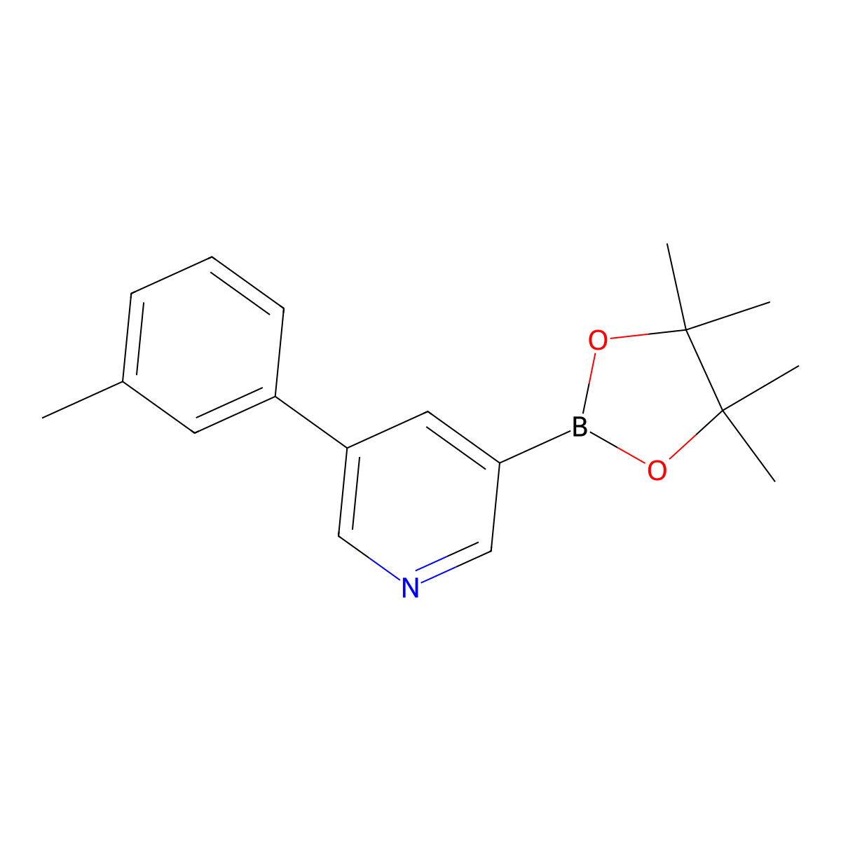 5-(3-Tolyl)pyridine-3-boronic acid pinacol ester molecular structure, CAS 1402172-16-0