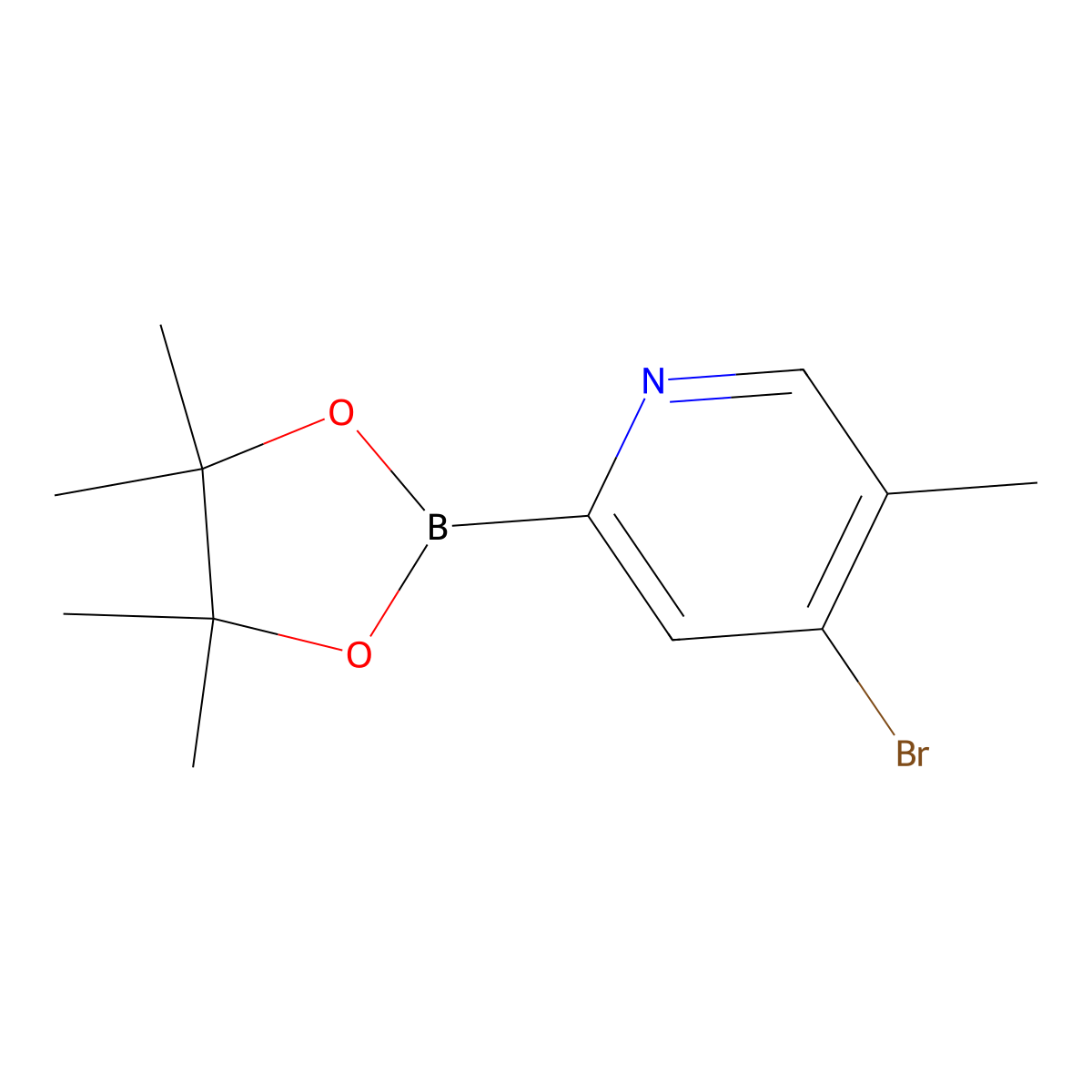 4-Bromo-5-methylpyridine-2-boronic acid pinacol ester molecular structure, CAS 1402172-58-0
