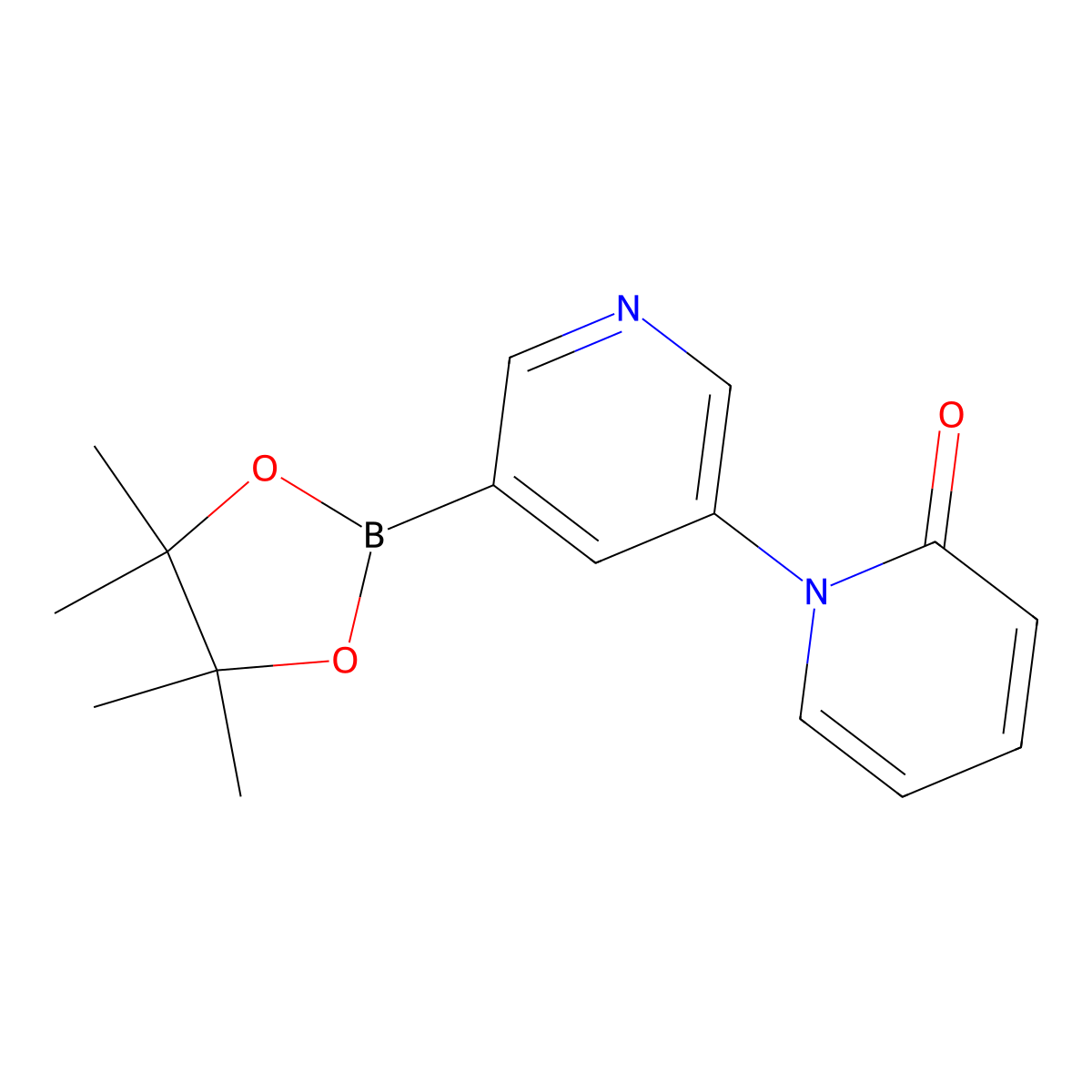 5-(1H-Pyridin-2-one)pyridine-3-boronic acid pinacol ester molecular structure, CAS 1402172-63-7