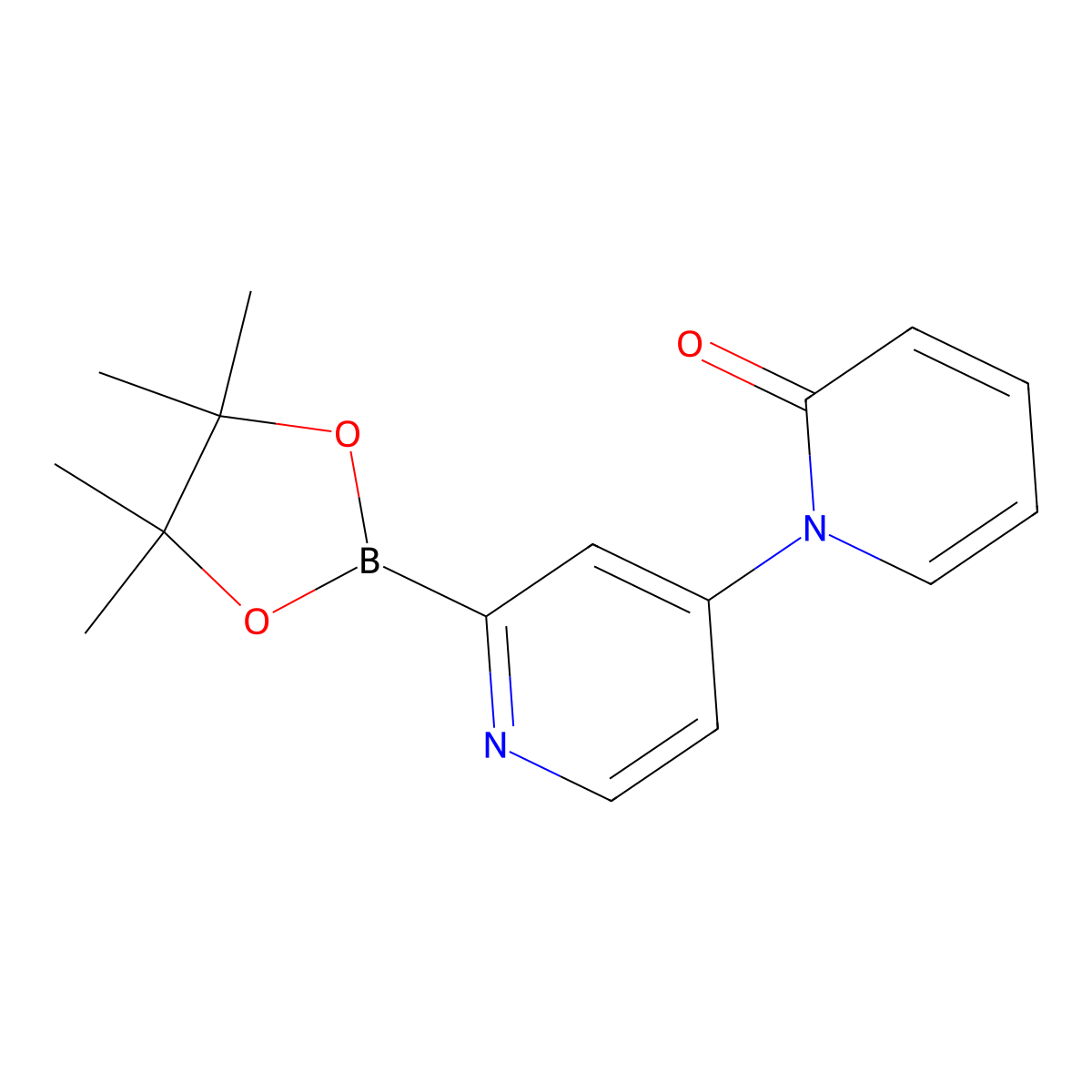 4-(1H-Pyridin-2-one)pyridine-2-boronic acid pinacol ester molecular structure, CAS 1402172-64-8