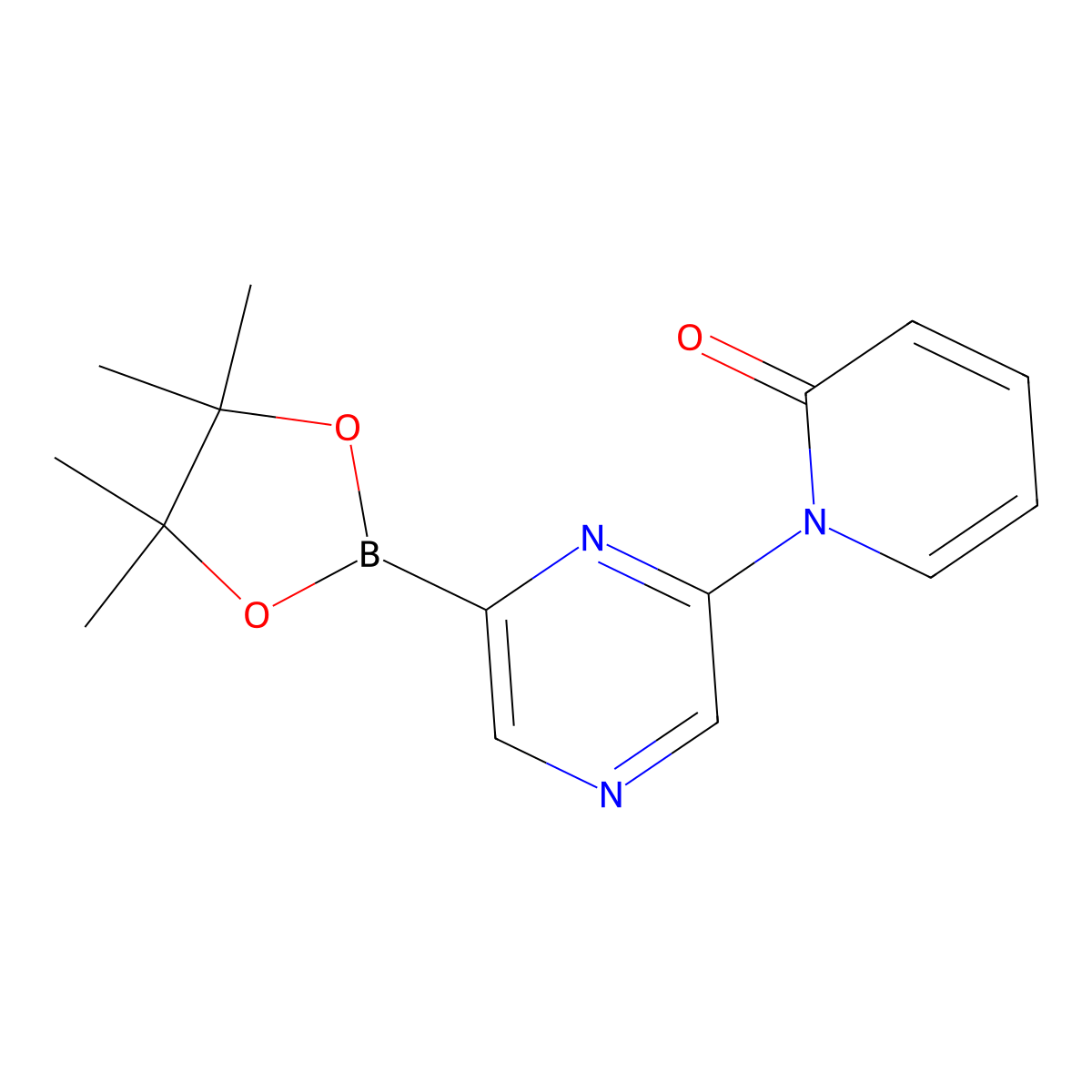 6-(1H-Pyridin-2-one)pyrazine-2-boronic acid pinacol ester molecular structure, CAS 1402172-73-9