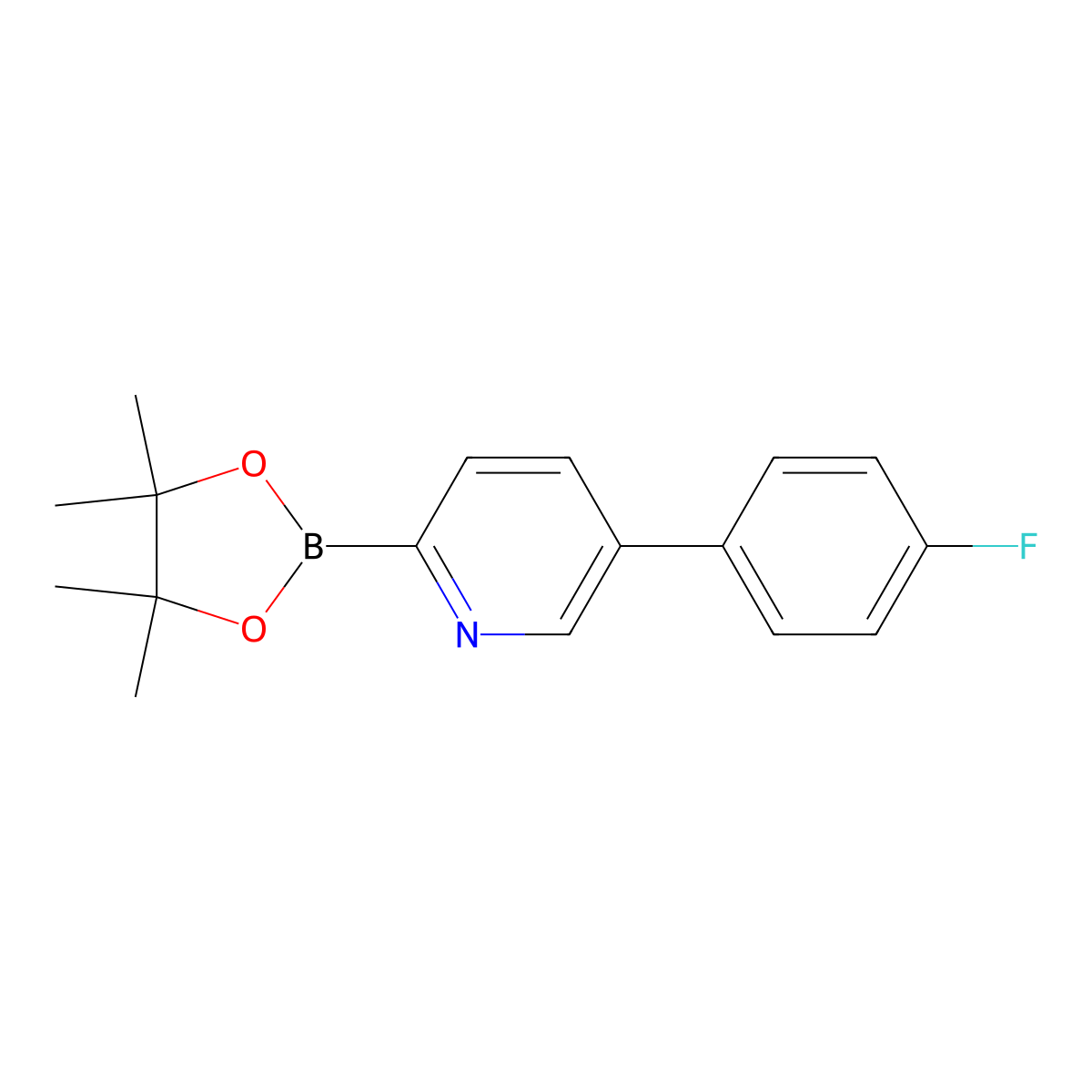 5-(4-Fluorophenyl)pyridine-2-boronic acid pinacol ester molecular structure, CAS 1402172-77-3