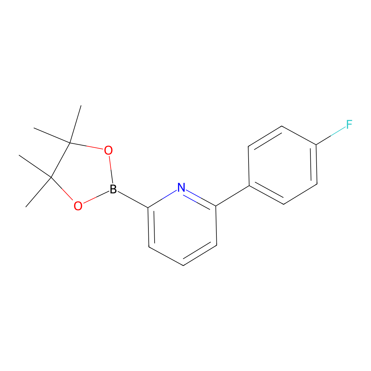 6-(4-Fluorophenyl)pyridine-2-boronic acid pinacol ester molecular structure, CAS 1402172-87-5