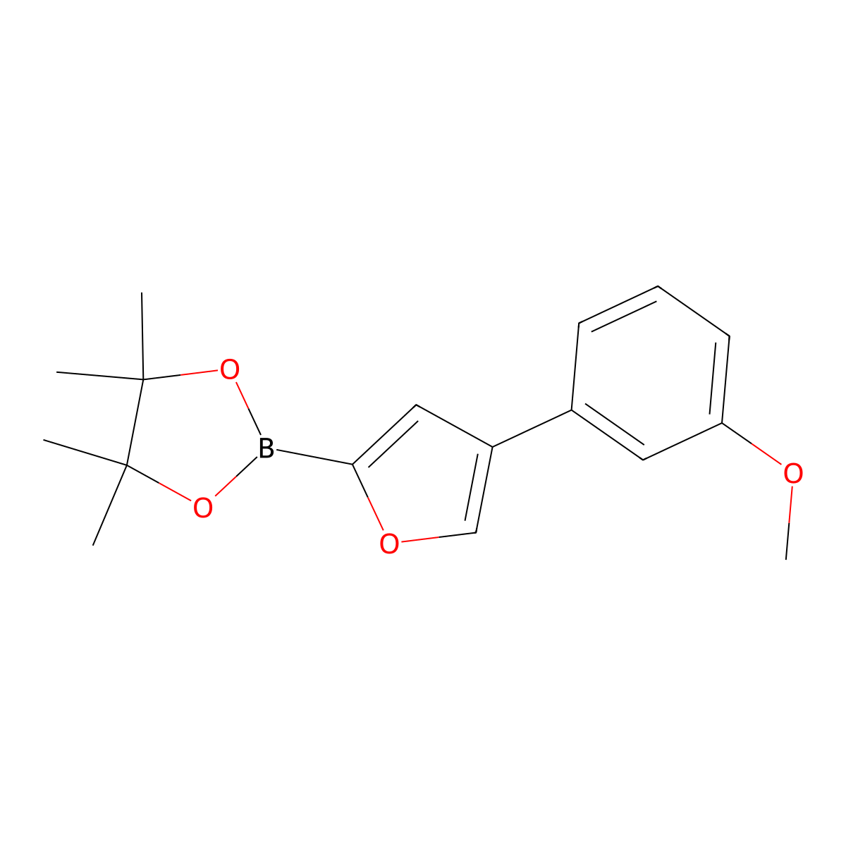 4-(3-Methoxyphenyl)furan-2-boronic acid pinacol ester molecular structure, CAS 1402173-02-7