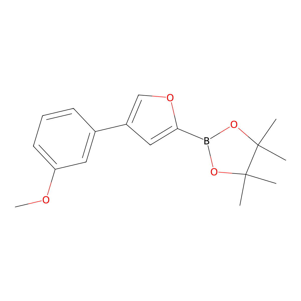 4-(3-Methoxyphenyl)furan-2-boronic acid pinacol ester molecular structure, CAS 1402173-02-7