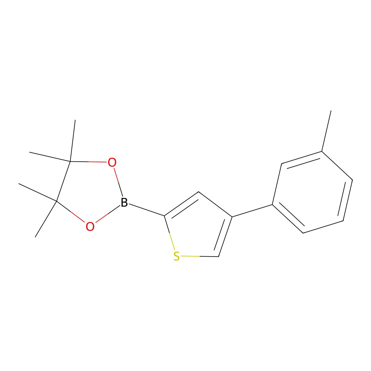 4-(3-Tolyl)thiophene-2-boronic acid pinacol ester molecular structure, CAS 1402173-83-4