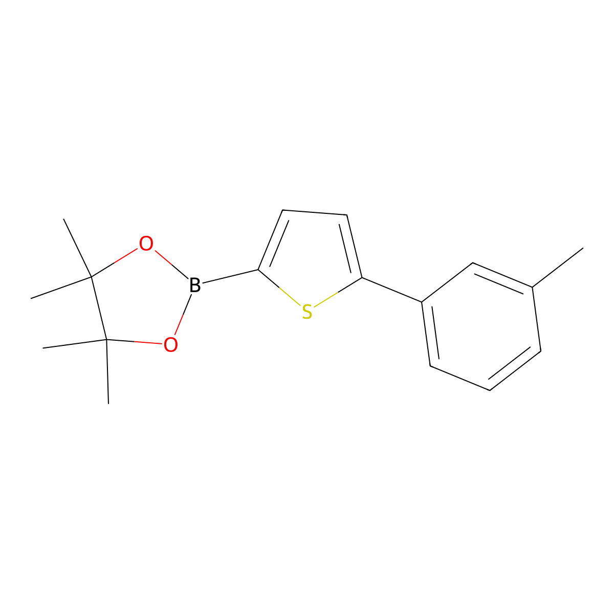 5-(3-Tolyl)thiophene-2-boronic acid pinacol ester molecular structure, CAS 1402173-84-5