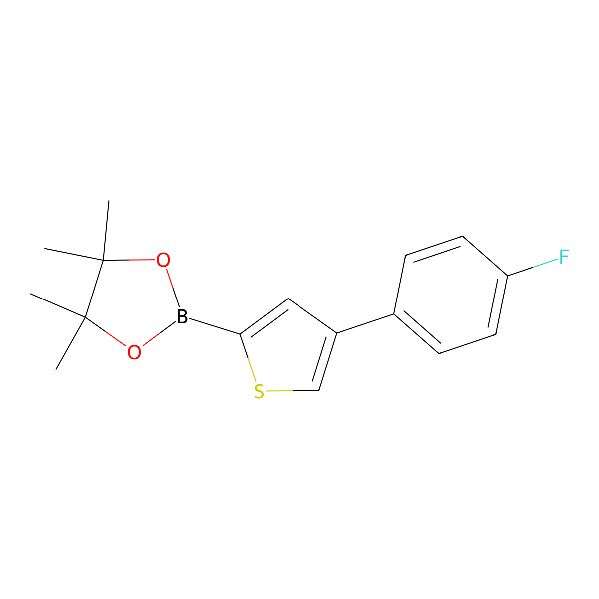 4-(4-Fluorophenyl)thiophene-2-boronic acid pinacol ester molecular structure, CAS 1402174-26-8