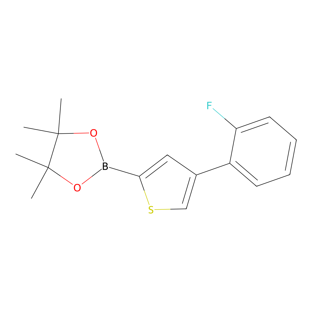 4-(2-Fluorophenyl)thiophene-2-boronic acid pinacol ester molecular structure, CAS 1402174-27-9