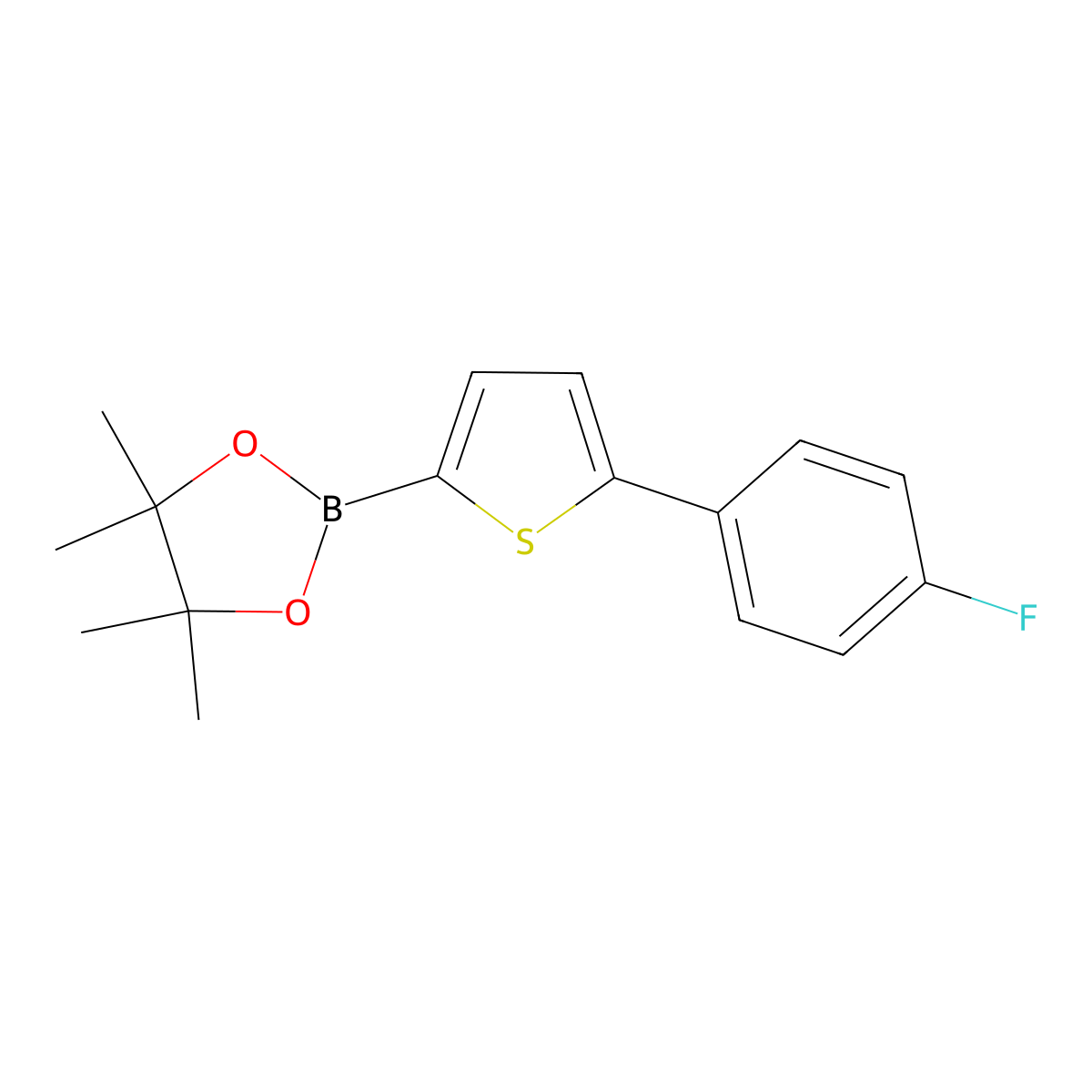 5-(4-Fluorophenyl)thiophene-2-boronic acid pinacol ester molecular structure, CAS 1402174-29-1