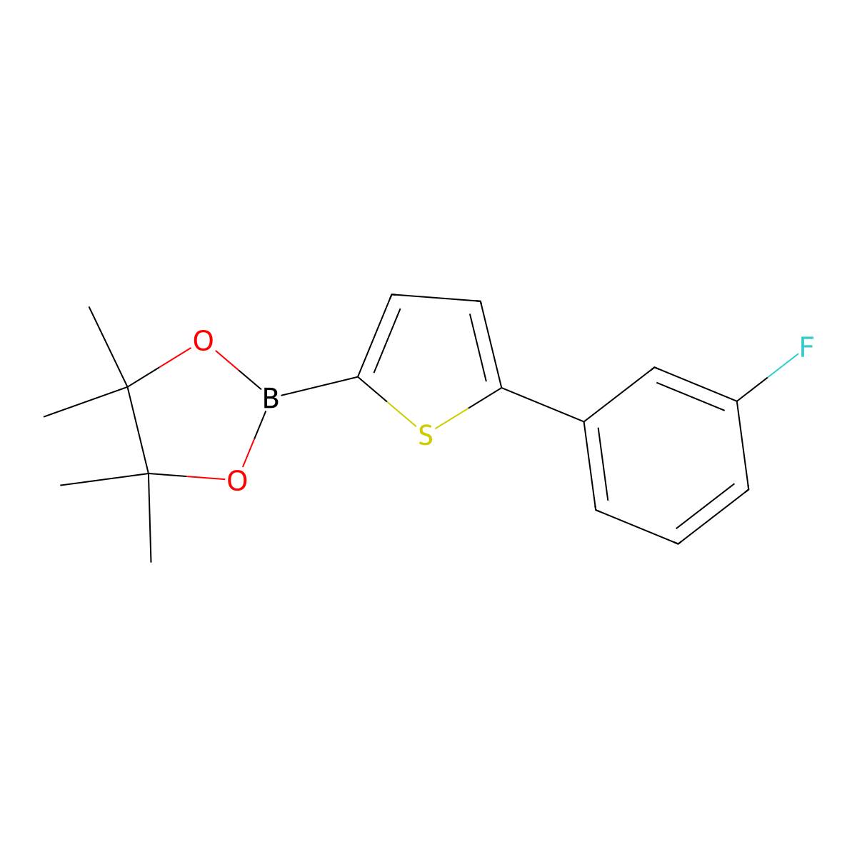 5-(3-Fluorophenyl)thiophene-2-boronic acid pinacol ester molecular structure, CAS 1402174-30-4