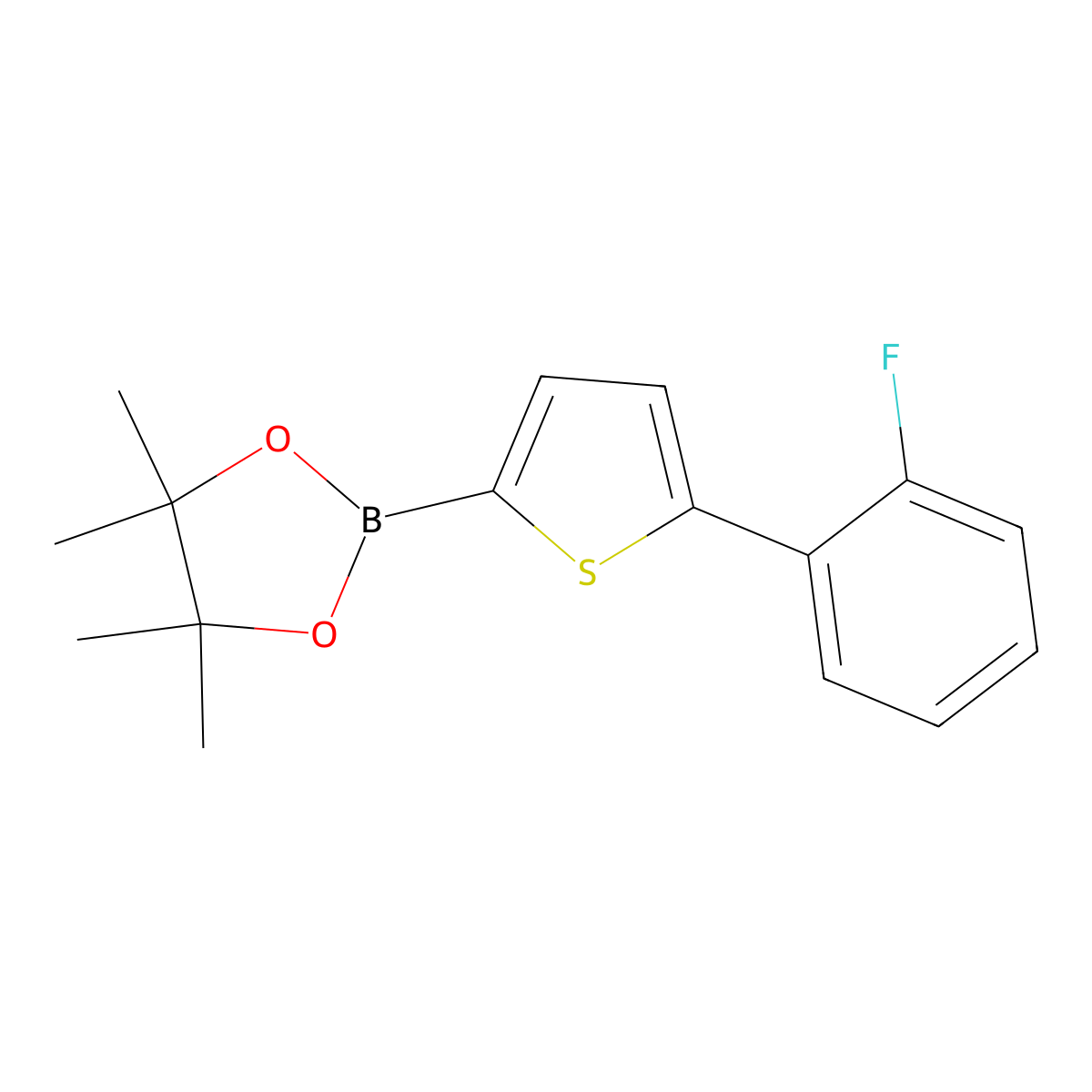 5-(2-Fluorophenyl)thiophene-2-boronic acid pinacol ester molecular structure, CAS 1402174-31-5