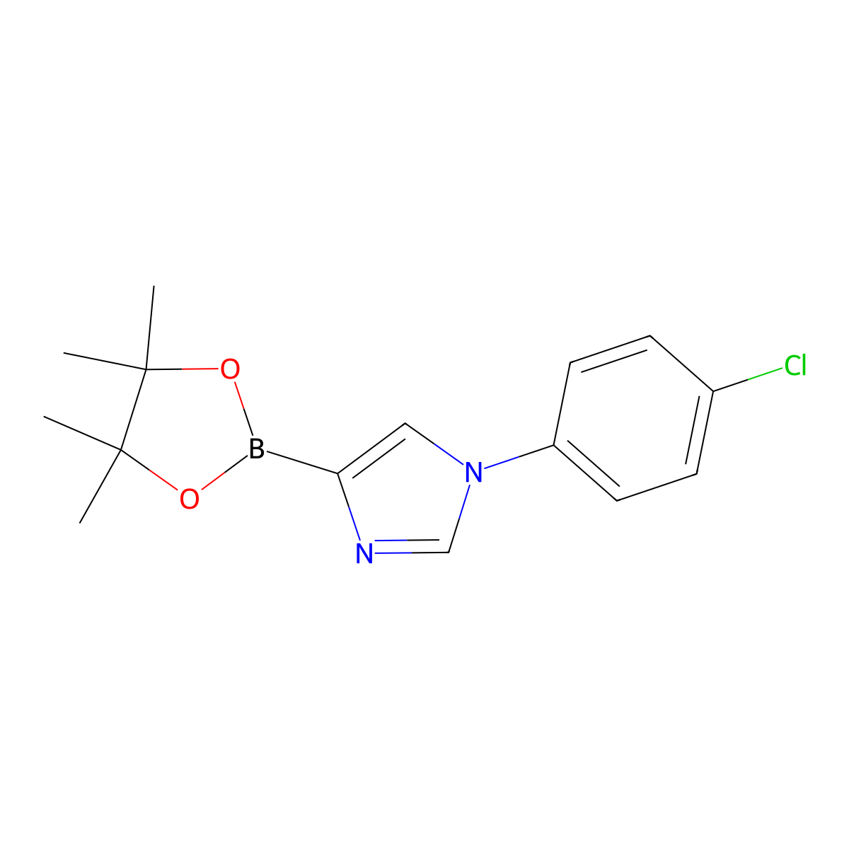 1-(4-Chlorophenyl)-1H-imidazole-4-boronic acid pinacol ester molecular structure, CAS 1402174-36-0