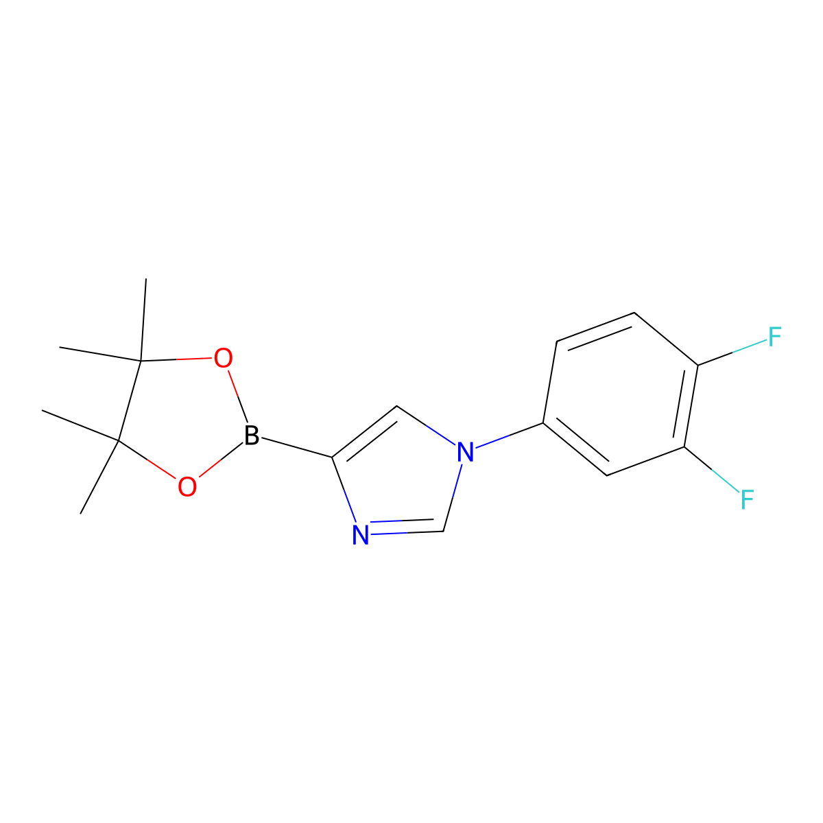 1-(3,4-Difluorophenyl)-1H-imidazole-4-boronic acid pinacol ester molecular structure, CAS 1402174-50-8