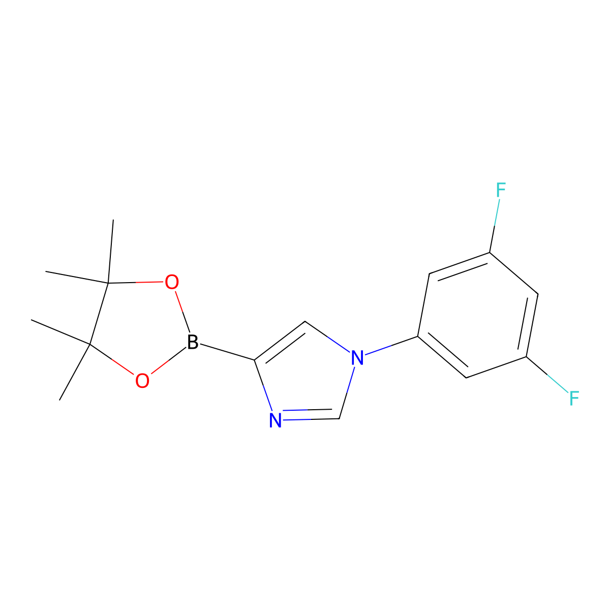 1-(3,5-Difluorophenyl)-1H-imidazole-4-boronic acid pinacol ester molecular structure, CAS 1402174-51-9