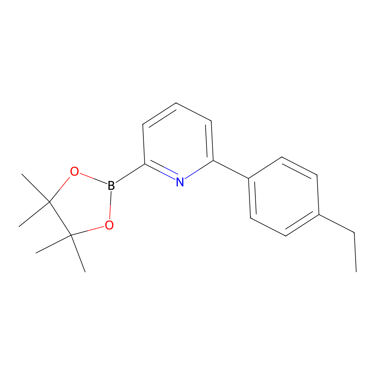 6-(4-Ethylphenyl)pyridine-2-boronic acid pinacol ester molecular structure, CAS 1402174-65-5