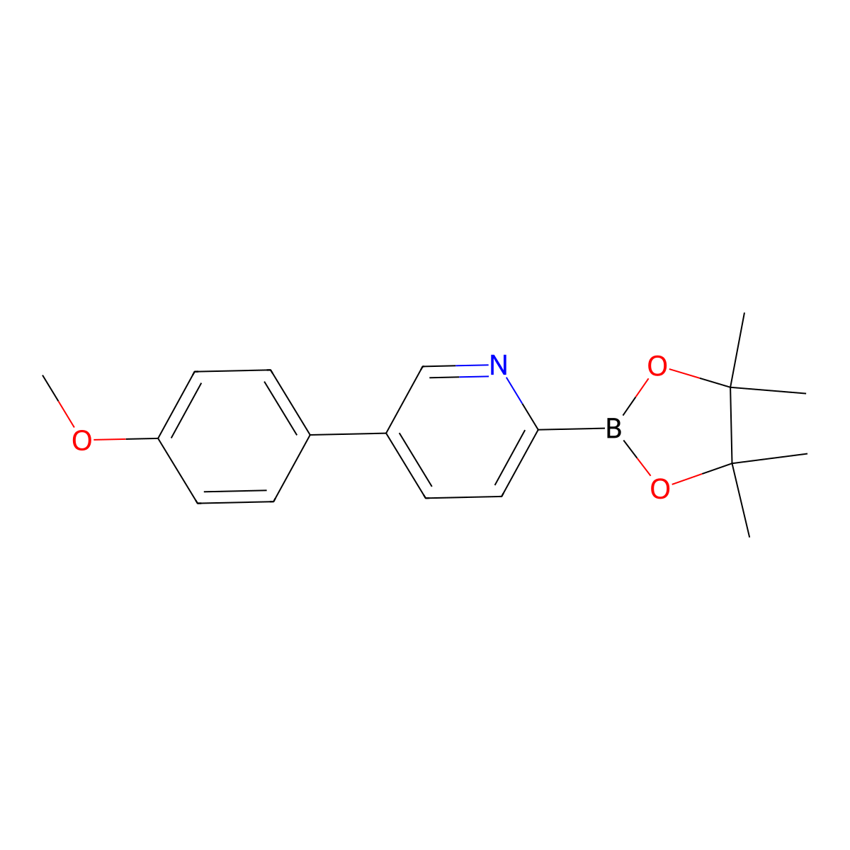 5-(4-Methoxyphenyl)pyridine-2-boronic acid pinacol ester molecular structure, CAS 1402174-77-9