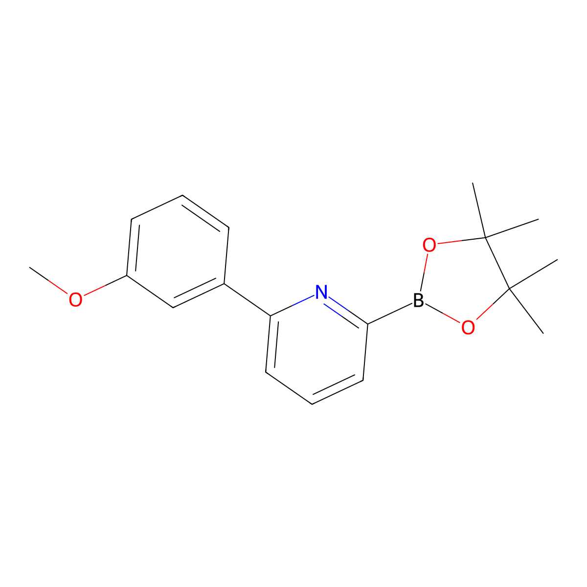 6-(3-Methoxyphenyl)pyridine-2-boronic acid pinacol ester molecular structure, CAS 1402174-79-1