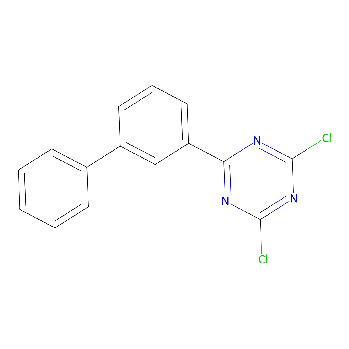 2-([1,1'-Biphenyl]-3-yl)-4,6-dichloro-1,3,5-triazine molecular structure, CAS 1402225-89-1