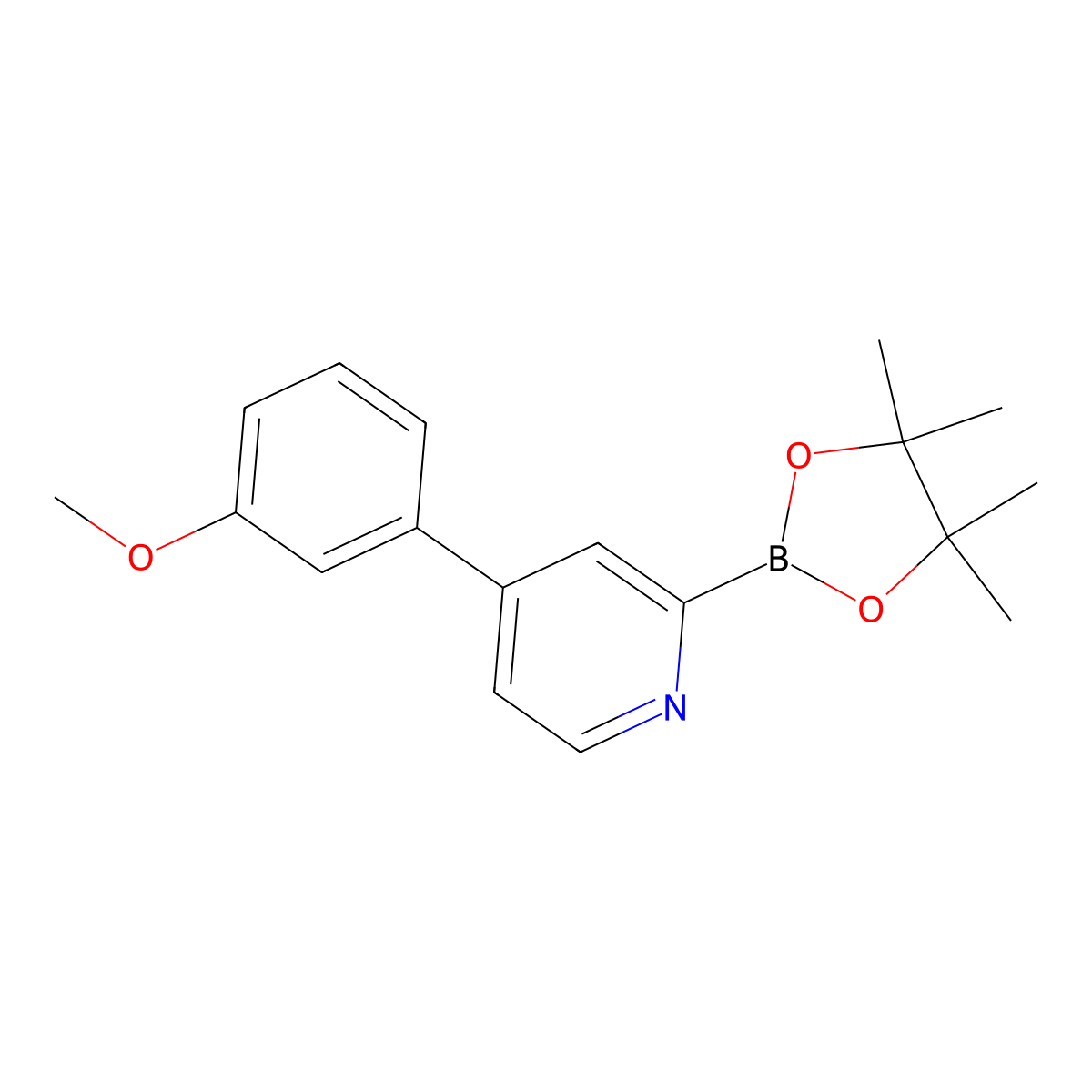 4-(3-Methoxyphenyl)pyridine-2-boronic acid pinacol ester molecular structure, CAS 1402226-78-1