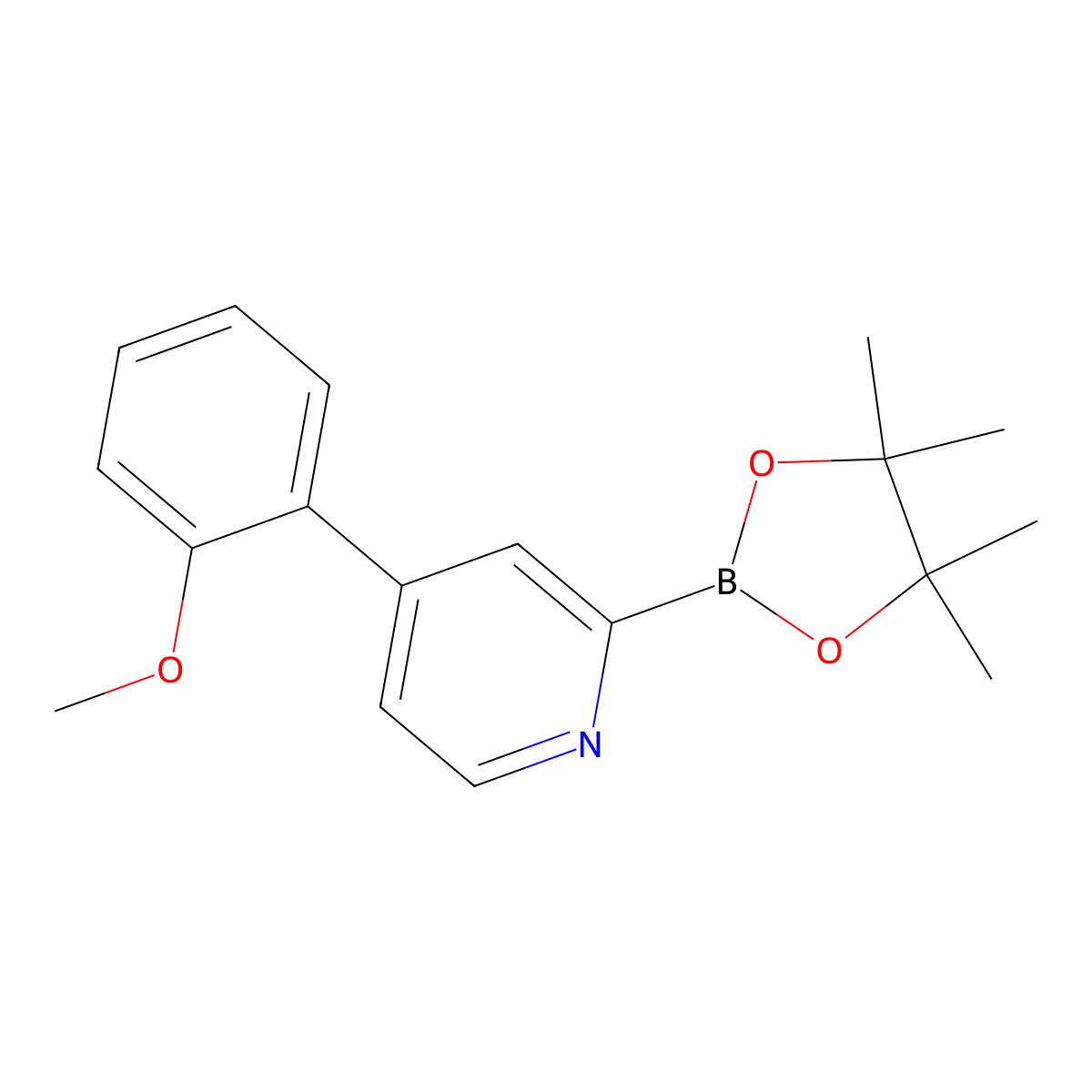 4-(2-Methoxyphenyl)pyridine-2-boronic acid pinacol ester molecular structure, CAS 1402226-79-2