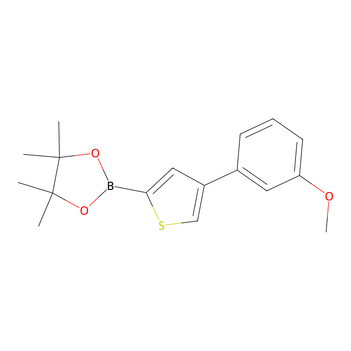 4-(3-Methoxyphenyl)thiophene-2-boronic acid pinacol ester molecular structure, CAS 1402227-43-3