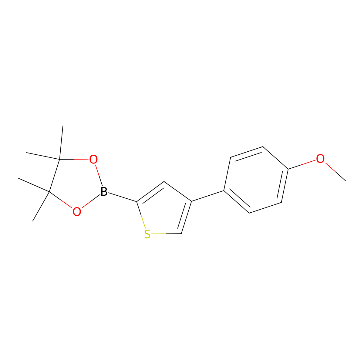 4-(4-Methoxyphenyl)thiophene-2-boronic acid pinacol ester molecular structure, CAS 1402227-44-4