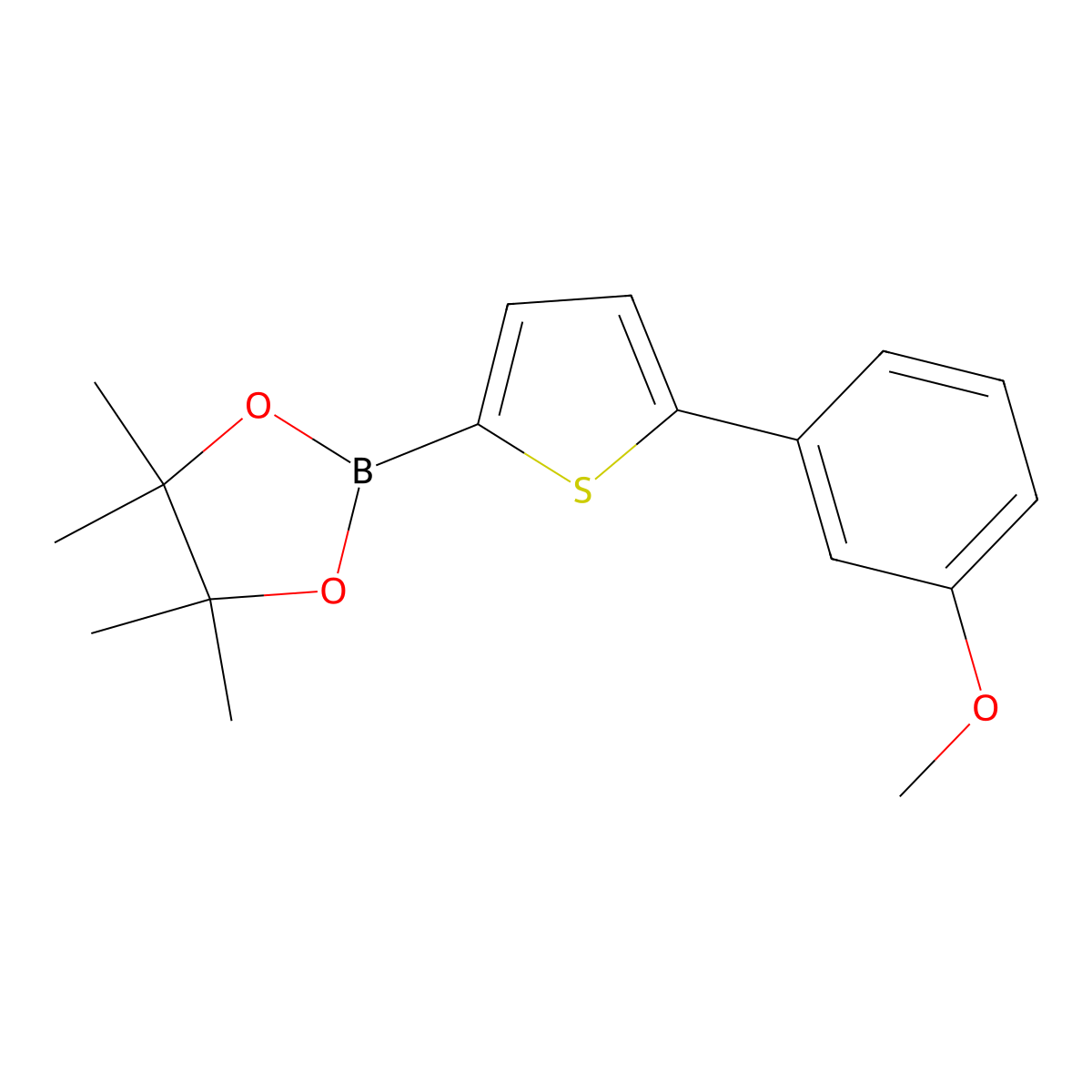 5-(3-Methoxyphenyl)thiophene-2-boronic acid pinacol ester molecular structure, CAS 1402227-47-7