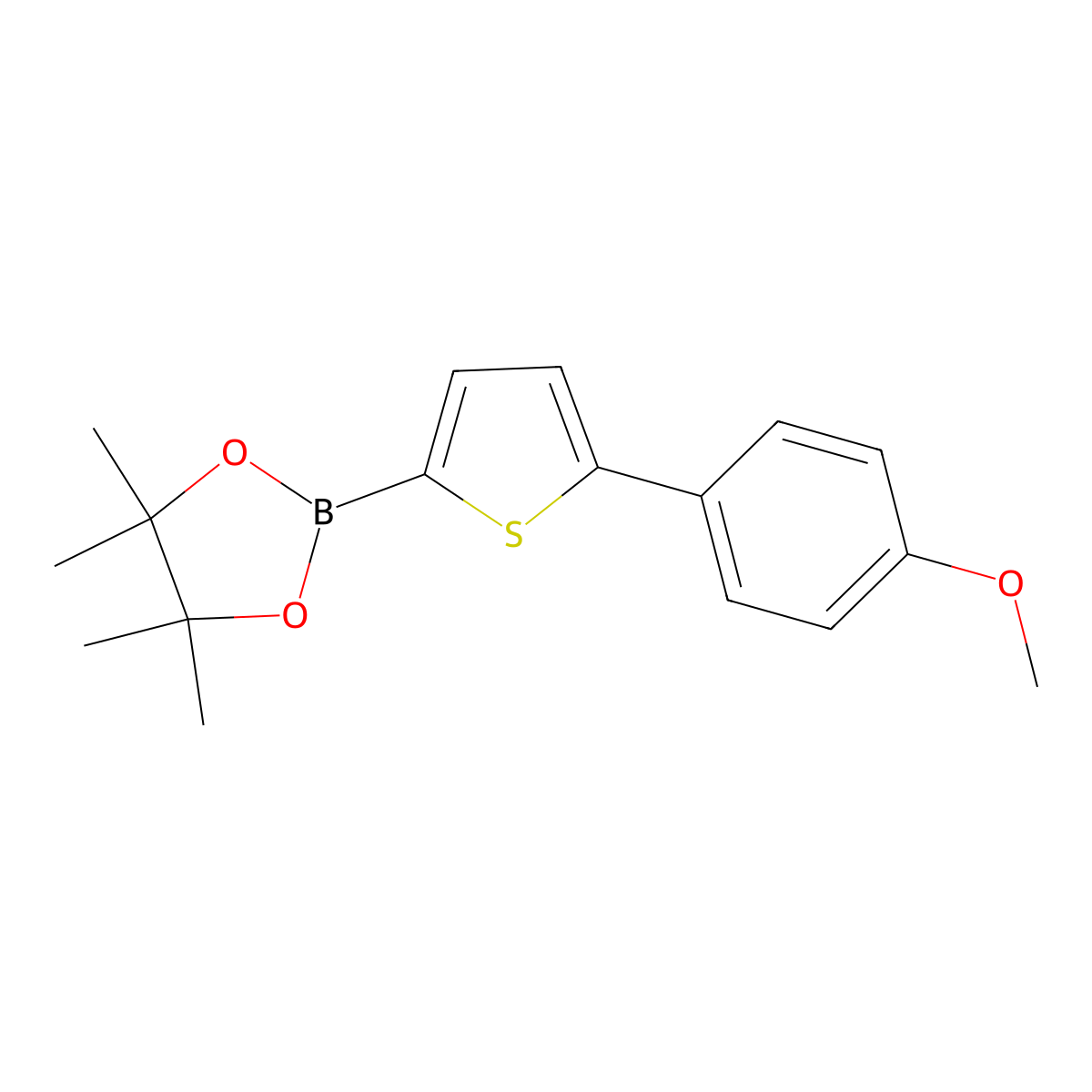 2-[5-(4-Methoxyphenyl)-2-thienyl]-4,4,5,5-tetramethyl-1,3,2-dioxaborolane molecular structure, CAS 1402227-48-8